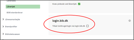 VIP-basen. Ikke valg af login.bib.dk