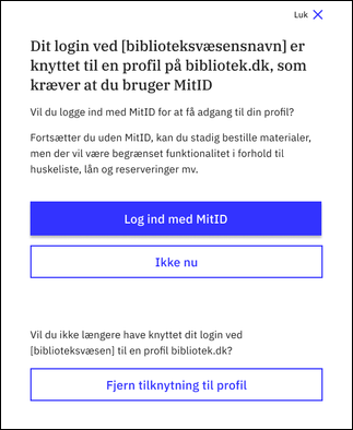 Login er tilknyttet ok